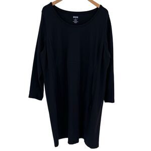Duluth Trading Company Wearwithall Ponte Knit Dress Stretch Plus Women‎ 2X Black